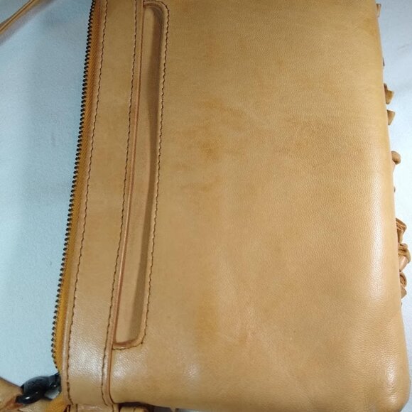 HOBO crossbody artisan weave saddle/camel color called: Sand Dollar - Picture 7 of 13